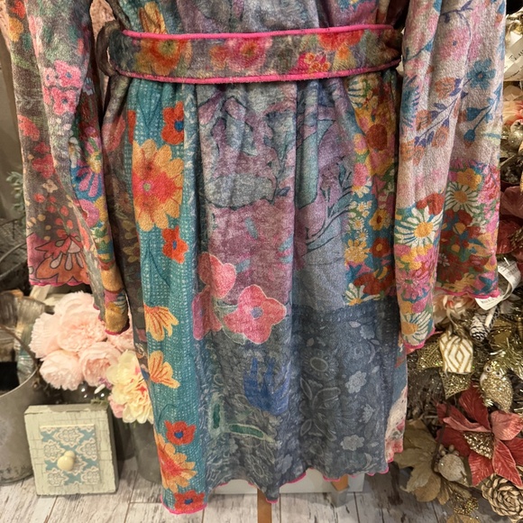 NATURAL LIFE PATCHWORK LOVE BLANKET ROBE | BOHEMIAN GYPSY | COTTAGECORE | L - Picture 9 of 14